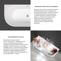 Wellsee Festive Fox 170x80 28730202R (пристенная ванна белый глянец, экран, ножки, сифон-автомат глянцевый белый) Image #5