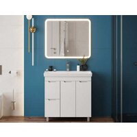  Onika Тумба с умывальником Айленд 90 109030 с корзиной + Santek Адриана 90 1WH501629 - Превью изображения №2 — Интернет-Магазин TECNO.BY