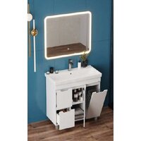  Onika Тумба с умывальником Айленд 90 109030 с корзиной + Santek Адриана 90 1WH501629 - Превью изображения №3 — Интернет-Магазин TECNO.BY