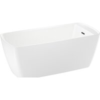 Wellsee Idéal 170x78 236901003 (отдельностоящая ванна белый глянец, экран, ножки, сифон-автомат матовый черный) Image #1