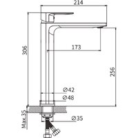 Умывальник Lauter 21502 + Reef 21CK8678C + сифон 21635CH + дон.клапан 21190CH (хром) - Превью изображения №15 — Интернет-Магазин TECNO.BY