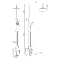 Душевая система  Ledeme L72403-2 - Превью изображения №5 — Интернет-Магазин TECNO.BY