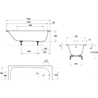 Kaldewei Eurowa 150x70 (с ножками) Image #3