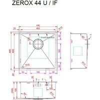 Кухонная мойка ZorG Zerox 44 U / IF Steel - Превью изображения №4 — Интернет-Магазин TECNO.BY