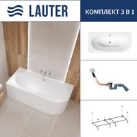Lauter Bliss 170 L 21201071L (с каркасом и сифоном 21Y11030 хром)