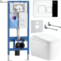 Roxen Martin в комплекте с инсталляцией StounFix Dual Fresh 6 в 1 968516 (кнопка: хром глянцевый)