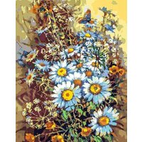 Белоснежка Букет с ромашками и бабочкой 249-AS