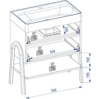 Lauter Тумба под умывальник Estel 70 (светло-серый п/мат) Image #12