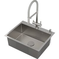 Кухонная мойка Roxen Simple 560220-60-GR сатин/текстурная (с коландером и дозатором) - Превью изображения №11 — Интернет-Магазин TECNO.BY