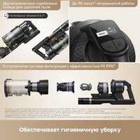 Пылесос Trouver Cordless Vacuum Cleaner G70 Detect V2515 (евровилка, черный) - Превью изображения №9 — Интернет-Магазин TECNO.BY