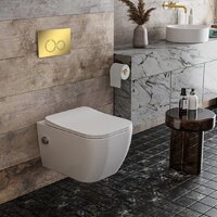 Roxen Cube bidet в комплекте с инсталляцией StounFix Dual Fresh 6 в 1 968094 (кнопка: золото глянцевое ) Image #8