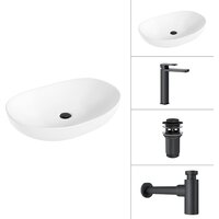 Lauter 21502+Cascade 21СК0655BS+сифон 21635B+с дон.клапаном 21190B (черный матовый)