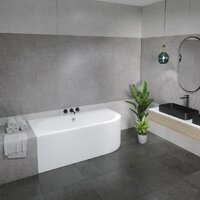 Ванна Lauter Bliss 170 L 21201071L (с каркасом и сифоном 21Y11021 матовый черный) - Превью изображения №17 — Интернет-Магазин TECNO.BY