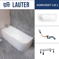 Lauter Monaco 170x72.5 2113170L (с ножками и сифоном 21Y11020 хром)