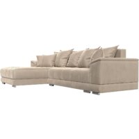 Лига диванов НордСтар левый 121105L (велюр бежевый/подушки велюр бежевый) Image #3