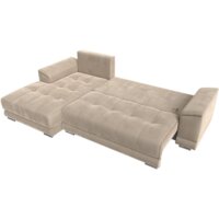 Лига диванов НордСтар левый 121105L (велюр бежевый/подушки велюр бежевый) Image #7