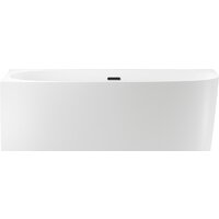 Wellsee Belle Spa 2.0 170x75 235805003 (пристенная ванна (левая) белый глянец, экран, каркас, сифон-автомат матовый черный)