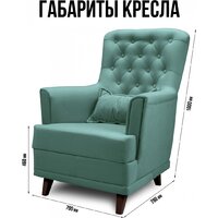 Интерьерное кресло Mio Tesoro Каприз (Velutto 43/шоколад) - Превью изображения №5 — Интернет-Магазин TECNO.BY