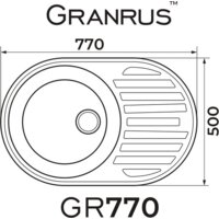 Кухонная мойка Granrus GR-770 (антрацит) - Превью изображения №2 — Интернет-Магазин TECNO.BY