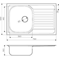 Кухонная мойка Omoikiri Kashiogawa 79 IN - Превью изображения №2 — Интернет-Магазин TECNO.BY