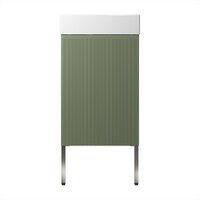 Wellsee Тумба под умывальник 3 в 1 WC Area 221805003 (тумба/матовый зеленый, раковина/глянцевый белый, ножки/нержавеющая сталь) Image #2