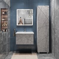 Vigo Тумба под умывальник Geometry 600-0-1 Como навесная (бетон) Image #8