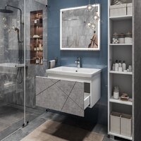 Vigo Тумба под умывальник Geometry 600-0-1 Como навесная (бетон) Image #11