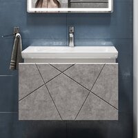 Vigo Тумба под умывальник Geometry 600-0-1 Como навесная (бетон) Image #4