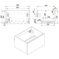 ЗОВ Тумба под умывальник Кито 100 K100LW0MWMC-LDSPW (белый матовый) Image #7