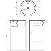 Wellsee Chalice Perfection 230611000 (отдельностоящий, без отверстия под смеситель, глянцевый белый) Image #9