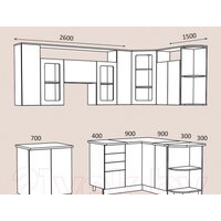 Артём-Мебель Виола СН-114 со стеклом МДФ 2.6x1.5 Правая (жемчуг текстурный) Image #4