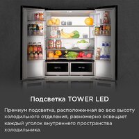 Четырёхдверный холодильник MAUNFELD MFF190NFDBG - Превью изображения №31 — Интернет-Магазин TECNO.BY