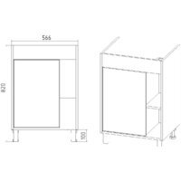 Viant Тумба под умывальник Бостон Como 60 VBOS60CO-T1ST Image #4