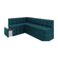 Мебель-АРС Атлантис левый 212x84x135 (сине-зеленый Star Velvet 43 Black Green) Image #5