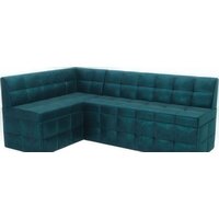 Мебель-АРС Атлантис левый 212x84x135 (сине-зеленый Star Velvet 43 Black Green)