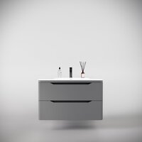  Symbolite Тумба под умывальник Марелла 90 Люкс Plus 2 ящика (подвесная, серый) - Превью изображения №2 — Интернет-Магазин TECNO.BY