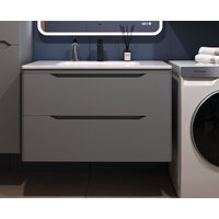 Symbolite Тумба под умывальник Марелла 90 Люкс Plus 2 ящика (подвесная, серый)