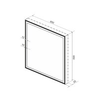 Wellsee Зеркало с фронтальной LED-подсветкой 7 Rays' Spectrum 172200420, 65 х 65 см (с сенсором и регулировкой яркости освещения) Image #9