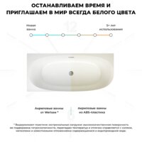 Wellsee Belle Spa 2.0 170x75 235805002 (пристенная ванна (левая) белый глянец, экран, каркас, сифон-автомат глянцевый белый) Image #7