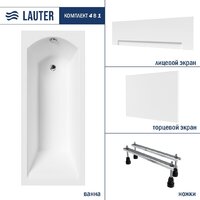 Ванна Lauter Amelia 180х80 21204080 (с ножками, лицевым и торцевым экраном) - Превью изображения №2 — Интернет-Магазин TECNO.BY