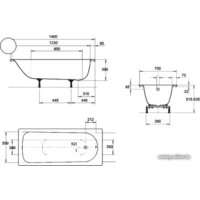 Kaldewei Eurowa 140x70 (с ножками) Image #3