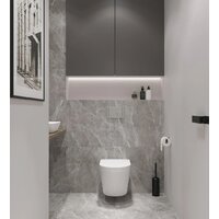 Унитаз подвесной Lauter Vortex 2110830+GROHE Rapid SL 38721001+37131000 с кнопкой (овальная, хром) - Превью изображения №16 — Интернет-Магазин TECNO.BY