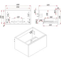  ЗОВ Тумба с умывальником Кито 70 K70LW0MFWPM-LDSPW6002 (флавио белый) - Превью изображения №9 — Интернет-Магазин TECNO.BY