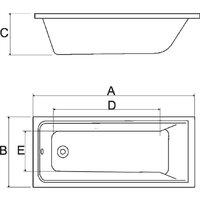 Ванна Alba Spa Gamma 180х70 - Превью изображения №5 — Интернет-Магазин TECNO.BY