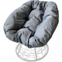 M-Group Пончик 12320109 (белый ротанг/серая подушка)