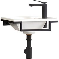 Belux Мини-1 HR1240 (черный, с каркасом, сифоном, донным клапаном)