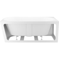 Wellsee Excellence Pro 140x70 28760503R (пристенная ванна (левая) белый глянец, экран, ножки, сифон-автомат матовый черный) Image #3