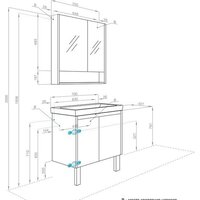  Акватон Тумба с умывальником Сканди Doors 70 1A2789K0SD010 (белый) - Превью изображения №10 — Интернет-Магазин TECNO.BY