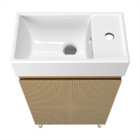  Wellsee Тумба под умывальник 3 в 1 WC Area 221803003 (тумба/матовый бежевый, раковина/глянцевый белый, ножки/нержавеющая сталь) - Превью изображения №3 — Интернет-Магазин TECNO.BY