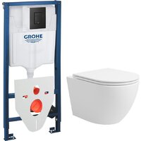 Lauter Vortex 2110830+GROHE Solido 38811KF0+37131000 с кнопкой (прямоугольная, черный)
